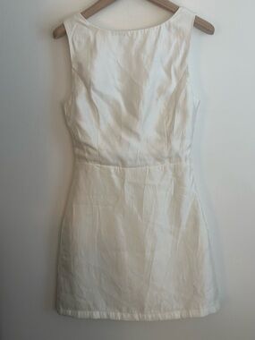 Lulu's Simple White Sleeveless Mini Dress